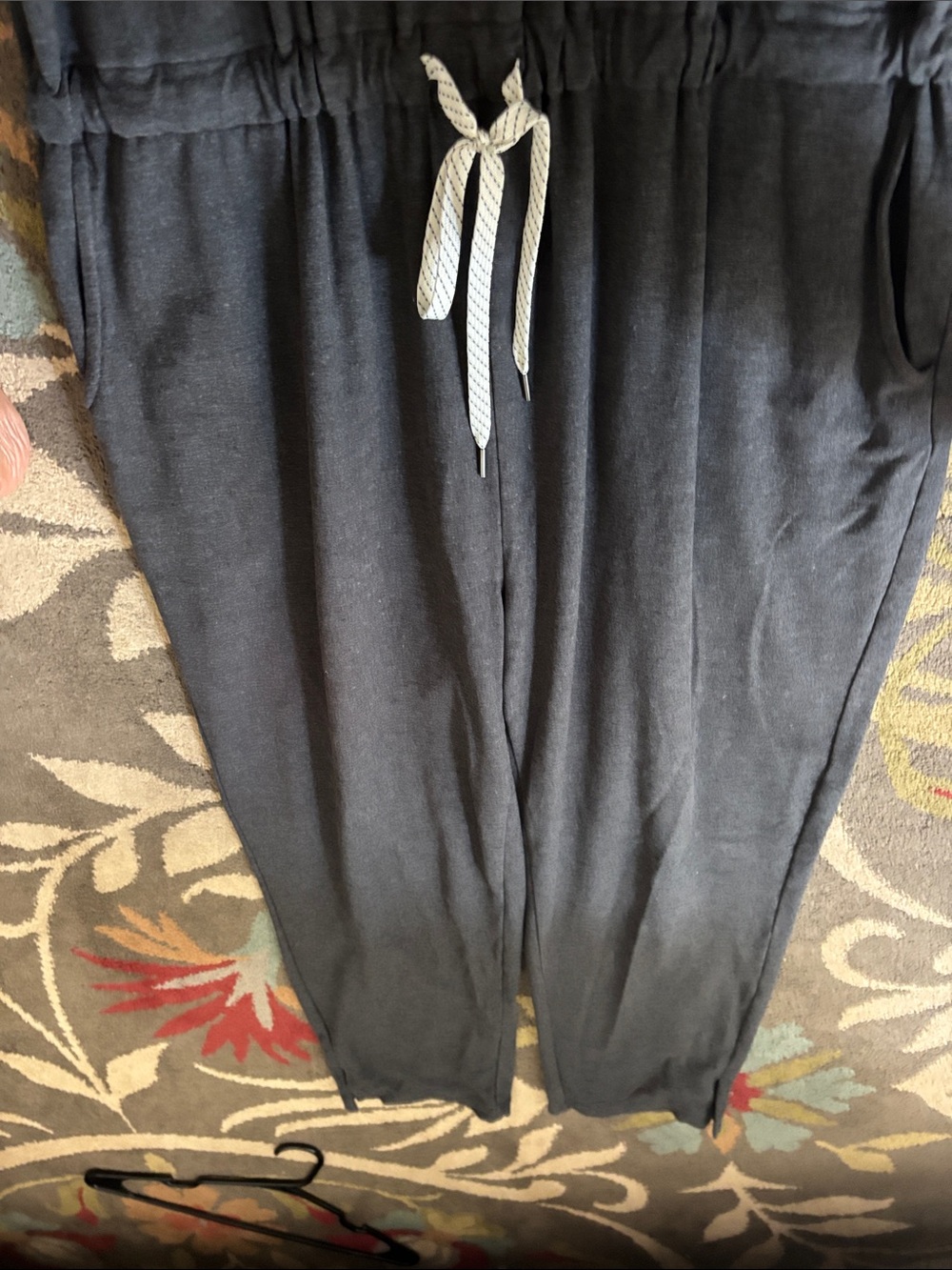 Zella Dark Gray Sleeveless Jumpsuit with Drawstring - Picture 5 of 6